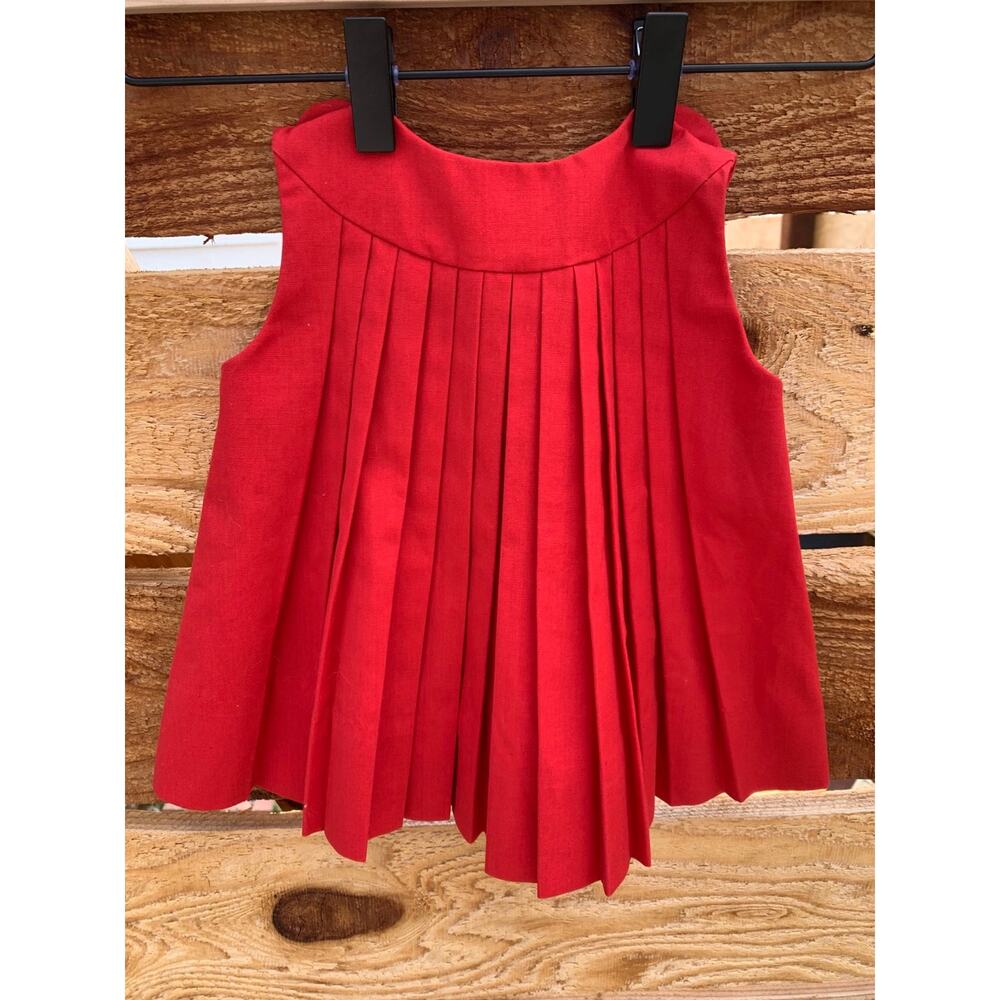 PERFECT Vintage "Gay Sprite" stiff-ish red pleated dress. Holds‎ its shape. - Picture 3 of 4